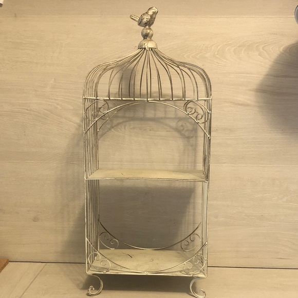 None | Accents | Timeworn Bird Cage Metal Shelves Free Standing Or Wall ...